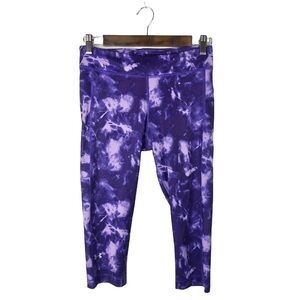 Under Armour UA Purple Tie Dye Crop Athletic Pants M